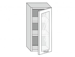 19.40.3 Шкаф настенный (h=913) на 400мм с 1-ой стекл. дверцей в Юрюзани - yuryuzan.magazin-mebel74.ru | фото