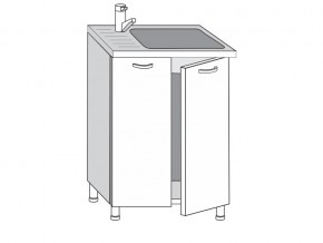 2.60.2мн Шкаф-стол на 600мм под накладную мойку с 2-мя дверцами в Юрюзани - yuryuzan.magazin-mebel74.ru | фото