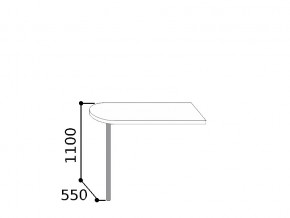 7.1100 Стол барный 1100 на ноге (h1100мм), ПФ 26мм в Юрюзани - yuryuzan.magazin-mebel74.ru | фото