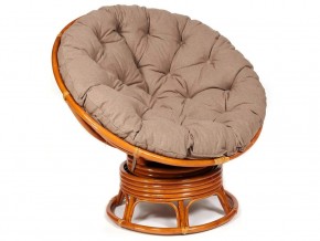 Кресло-качалка Papasan w 23/01 B с подушкой Cognac, экошерсть Коричневый в Юрюзани - yuryuzan.magazin-mebel74.ru | фото