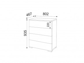 М05 (ручка брусок) Комод (4 ящика) в Юрюзани - yuryuzan.magazin-mebel74.ru | фото