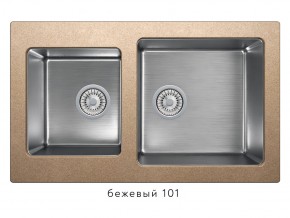 Мойка комбинированная Tolero twist TTS-840 Бежевый 101 в Юрюзани - yuryuzan.magazin-mebel74.ru | фото