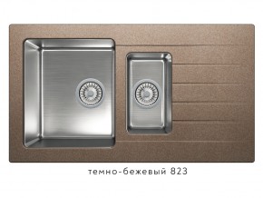 Мойка комбинированная Tolero twist TTS-890 Темно-бежевый 823 в Юрюзани - yuryuzan.magazin-mebel74.ru | фото