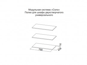 Полки для шкафа двухстворчатого универсального в Юрюзани - yuryuzan.magazin-mebel74.ru | фото