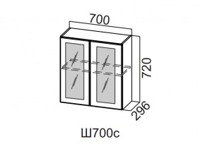 Ш700с/720 Шкаф навесной 700/720 (со стеклом) в Юрюзани - yuryuzan.magazin-mebel74.ru | фото