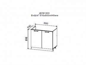 Шкаф нижний ДСМ800 под мойку в Юрюзани - yuryuzan.magazin-mebel74.ru | фото